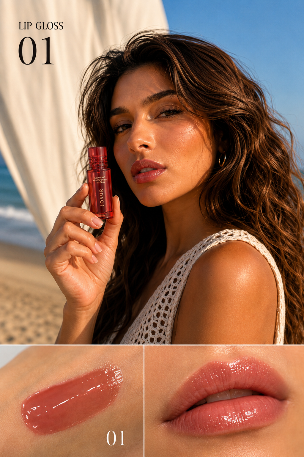 JOSUR Vitality Glitter Lip Gloss 01